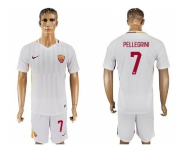 Roma #7 Pellegrini Away Soccer Club Jersey