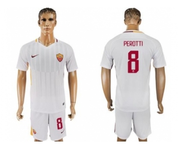 Roma #8 Perotti Away Soccer Club Jersey