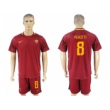 Roma #8 Perotti Red Home Soccer Club Jersey