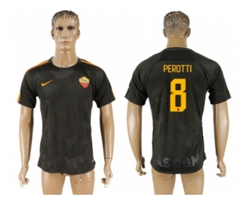 Roma #8 Perotti Sec Away Soccer Club Jersey