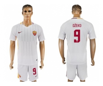 Roma #9 Dzeko Away Soccer Club Jersey