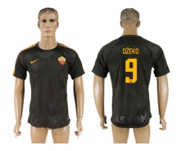 Roma #9 Dzeko Sec Away Soccer Club Jersey