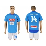 Naples #14 Mertens Blue Home Soccer Club Jersey