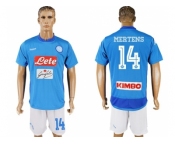 Naples #14 Mertens Blue Home Soccer Club Jersey