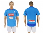 Naples Blank Blue Home Soccer Club Jersey