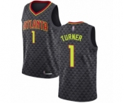 Youth Atlanta Hawks #1 Evan Turner Swingman Black Basketball Jersey - Icon Edition