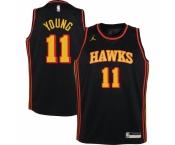 Youth Atlanta Hawks #11 Trae Young Jordan Brand Black 2020-21 Swingman Player Jersey