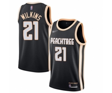 Youth Atlanta Hawks #21 Dominique Wilkins Swingman Black Basketball Jersey - 2019-20 City Edition