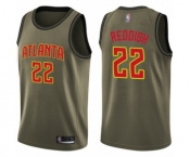 Youth Atlanta Hawks #22 Cam Reddish Swingman Green Salute to Service Basketball Jersey