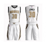 Youth Atlanta Hawks #30 Damian Jones Swingman White Basketball Suit Jersey - City Edition