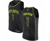 Youth Nike Atlanta Hawks #1 Justin Anderson Swingman Black NBA Jersey - City Edition