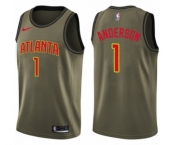 Youth Nike Atlanta Hawks #1 Justin Anderson Swingman Green Salute to Service NBA Jersey