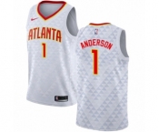 Youth Nike Atlanta Hawks #1 Justin Anderson Swingman White NBA Jersey - Association Edition