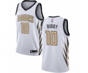 Youth Nike Atlanta Hawks #10 Mike Bibby Swingman White NBA Jersey - City Edition