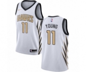 Youth Nike Atlanta Hawks #11 Trae Young Swingman White NBA Jersey - City Edition