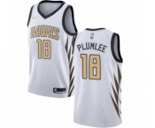 Youth Nike Atlanta Hawks #18 Miles Plumlee Swingman White NBA Jersey - City Edition