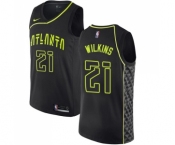 Youth Nike Atlanta Hawks #21 Dominique Wilkins Swingman Black NBA Jersey - City Edition