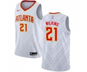 Youth Nike Atlanta Hawks #21 Dominique Wilkins Swingman White NBA Jersey - Association Edition