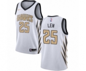 Youth Nike Atlanta Hawks #25 Alex Len Swingman White NBA Jersey - City Edition