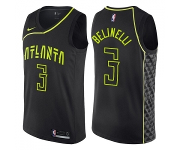 Youth Nike Atlanta Hawks #3 Marco Belinelli Swingman Black NBA Jersey - City Edition