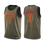 Youth Nike Atlanta Hawks #3 Marco Belinelli Swingman Green Salute to Service NBA Jersey