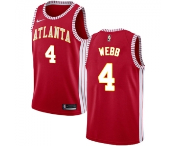 Youth Nike Atlanta Hawks #4 Spud Webb Swingman Red NBA Jersey Statement Edition