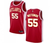 Youth Nike Atlanta Hawks #55 Dikembe Mutombo Authentic Red NBA Jersey Statement Edition