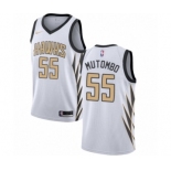 Youth Nike Atlanta Hawks #55 Dikembe Mutombo Swingman White NBA Jersey - City Edition