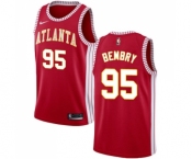 Youth Nike Atlanta Hawks #95 DeAndre' Bembry Swingman Red NBA Jersey Statement Edition