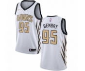 Youth Nike Atlanta Hawks #95 DeAndre' Bembry Swingman White NBA Jersey - City Edition