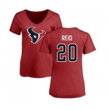 NFL Women's Nike Houston Texans #20 Justin Reid Red Name & Number Logo T-Shirt