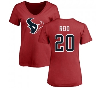 NFL Women's Nike Houston Texans #20 Justin Reid Red Name & Number Logo T-Shirt