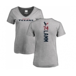 NFL Women's Nike Houston Texans #74 Kendall Lamm Ash Backer T-Shirt