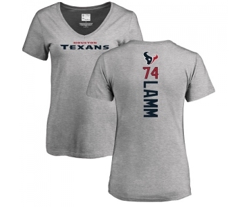 NFL Women's Nike Houston Texans #74 Kendall Lamm Ash Backer T-Shirt