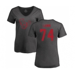 NFL Women's Nike Houston Texans #74 Kendall Lamm Ash One Color T-Shirt