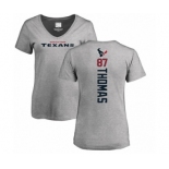 NFL Women's Nike Houston Texans #87 Demaryius Thomas Ash Backer T-Shirt