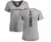 NFL Women's Nike Houston Texans #87 Demaryius Thomas Ash Backer T-Shirt