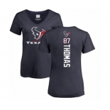 NFL Women's Nike Houston Texans #87 Demaryius Thomas Navy Blue Backer T-Shirt