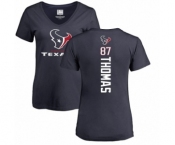 NFL Women's Nike Houston Texans #87 Demaryius Thomas Navy Blue Backer T-Shirt