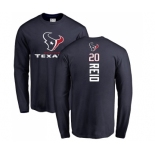 NFL Nike Houston Texans #20 Justin Reid Navy Blue Backer Long Sleeve T-Shirt