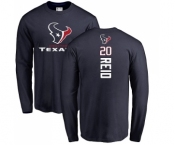 NFL Nike Houston Texans #20 Justin Reid Navy Blue Backer Long Sleeve T-Shirt