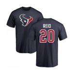 NFL Nike Houston Texans #20 Justin Reid Navy Blue Name & Number Logo T-Shirt