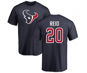 NFL Nike Houston Texans #20 Justin Reid Navy Blue Name & Number Logo T-Shirt