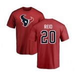 NFL Nike Houston Texans #20 Justin Reid Red Name & Number Logo T-Shirt