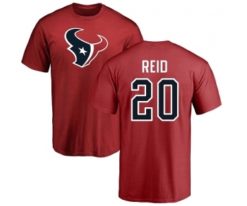 NFL Nike Houston Texans #20 Justin Reid Red Name & Number Logo T-Shirt