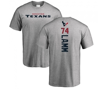 NFL Nike Houston Texans #74 Kendall Lamm Ash Backer T-Shirt