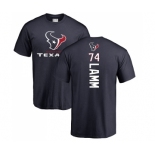 NFL Nike Houston Texans #74 Kendall Lamm Navy Blue Backer T-Shirt