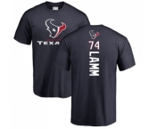 NFL Nike Houston Texans #74 Kendall Lamm Navy Blue Backer T-Shirt