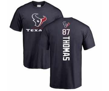 NFL Nike Houston Texans #87 Demaryius Thomas Navy Blue Backer T-Shirt