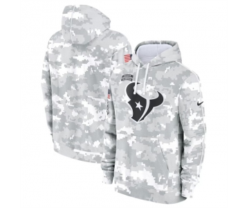 Men's Houston Texans 2024 Arctic Camo Salute To Service Club Fleece Pullover Hoodie